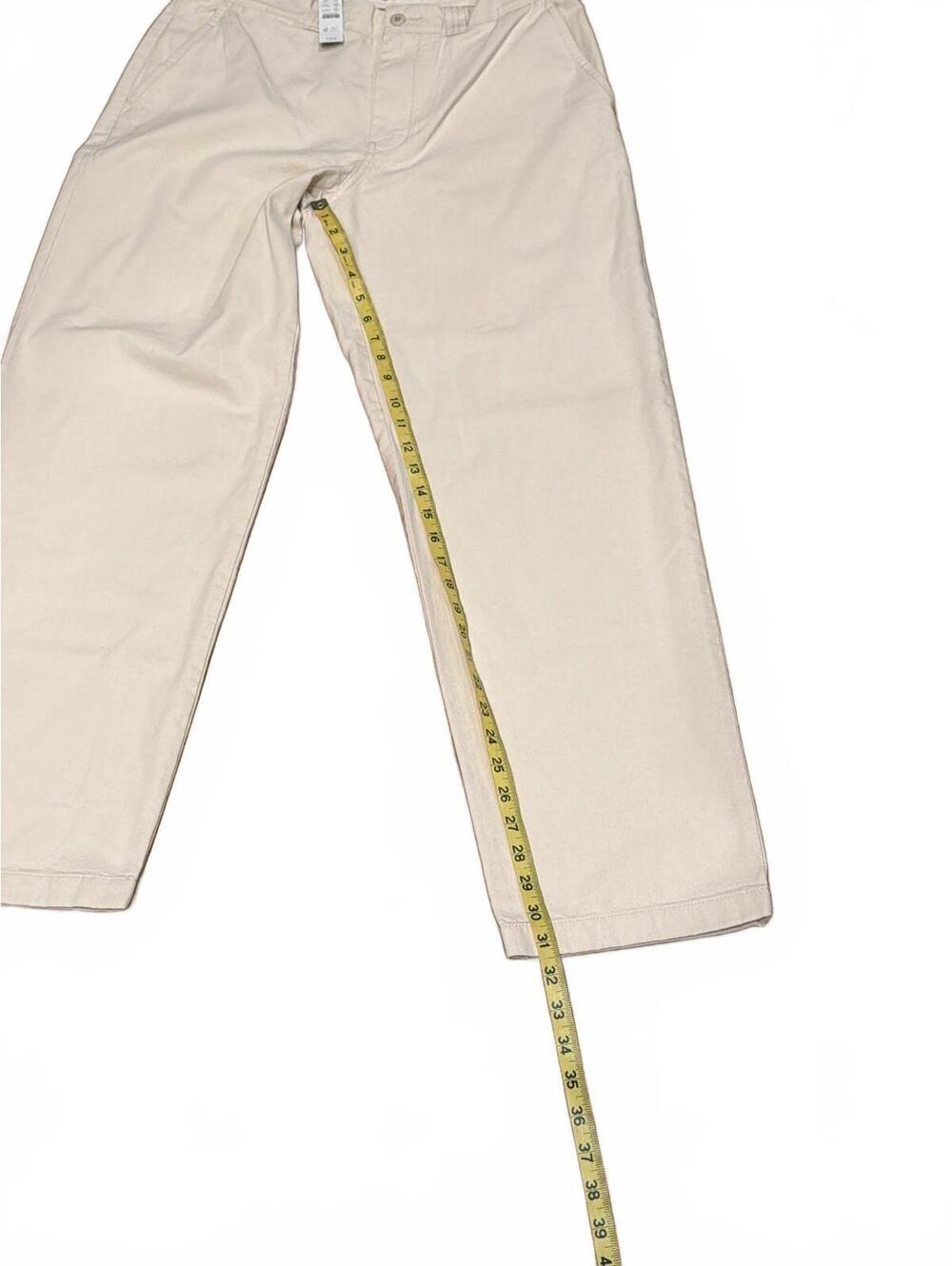 NWT JCrew Mens 32x32 Pants Cream Classic Canvas Trousers BW595 100 Cotton Chinos - Picture 10 of 12